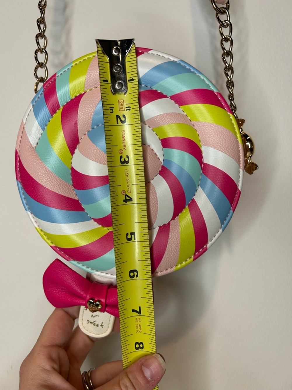 Betsey Johnson Candy Swirl Round Crossbody Bag in Pink & Multi-Color - Picture 11 of 11